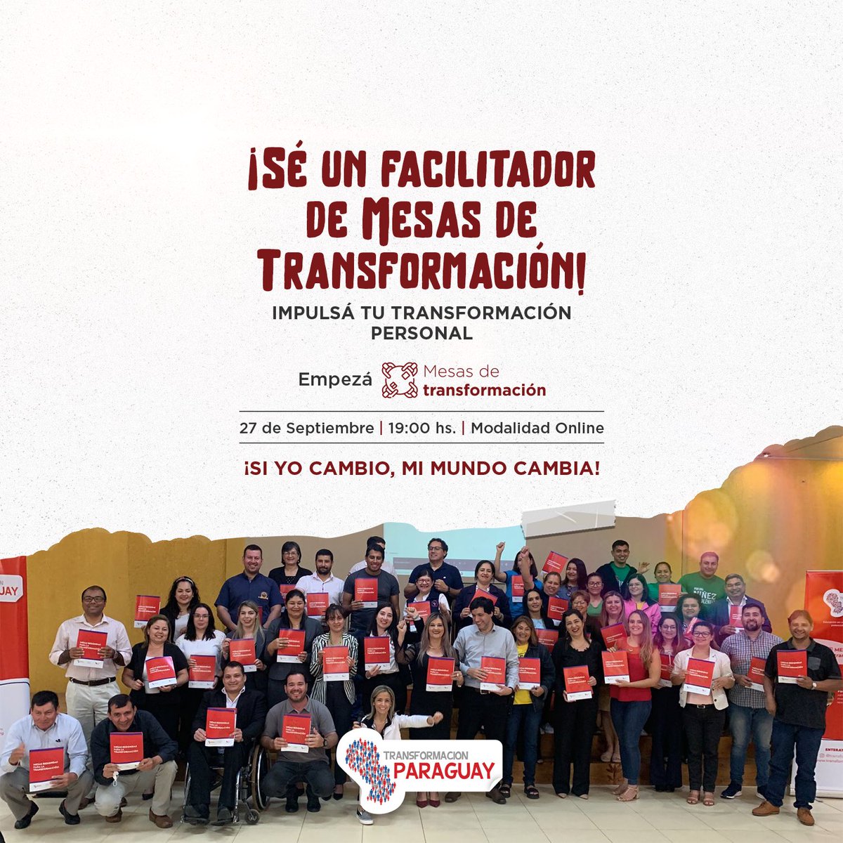 TransformamosPy's tweet photo. En las Mesas de Transformación desarrollamos tu líder interno por medio de principios de liderazgo y valores fundamentales para crecer personalmente e influir positivamente a los demás 🌟

¡Sumate a la próxima convocatoria! 🚀 Inscribite en https://t.co/OthghaKfeA 🔗 https://t.co/2U9coPOpZn