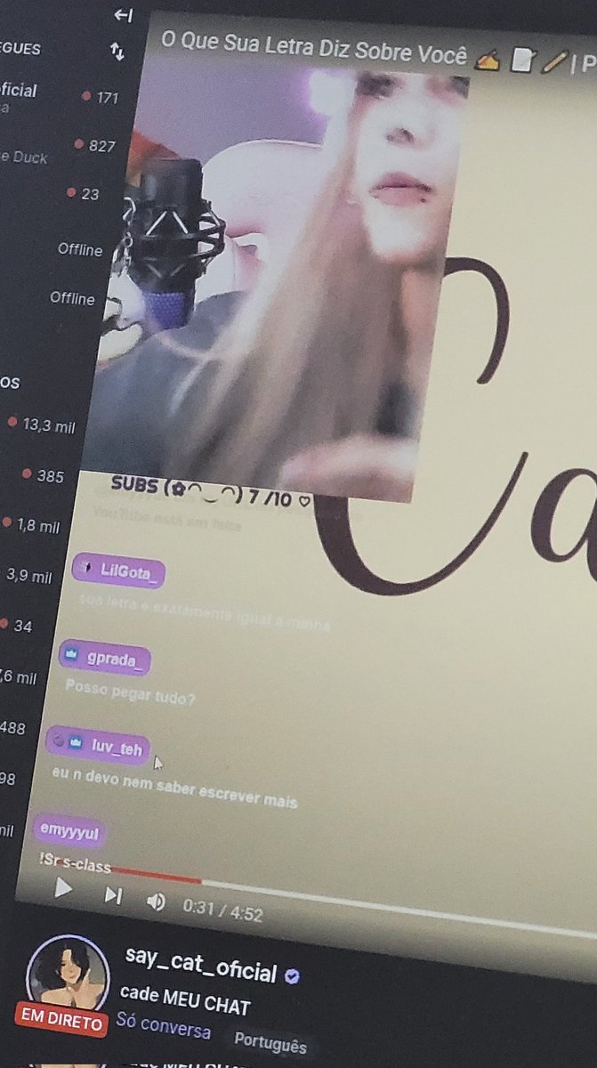 sjgatos's tweet photo. Não sei muito bem o que aconteceu que parei com os prints da sayKkkkksksk:((( Mas eu tô quase sempre aqui 🤟 https://t.co/TaTCA6zP9i