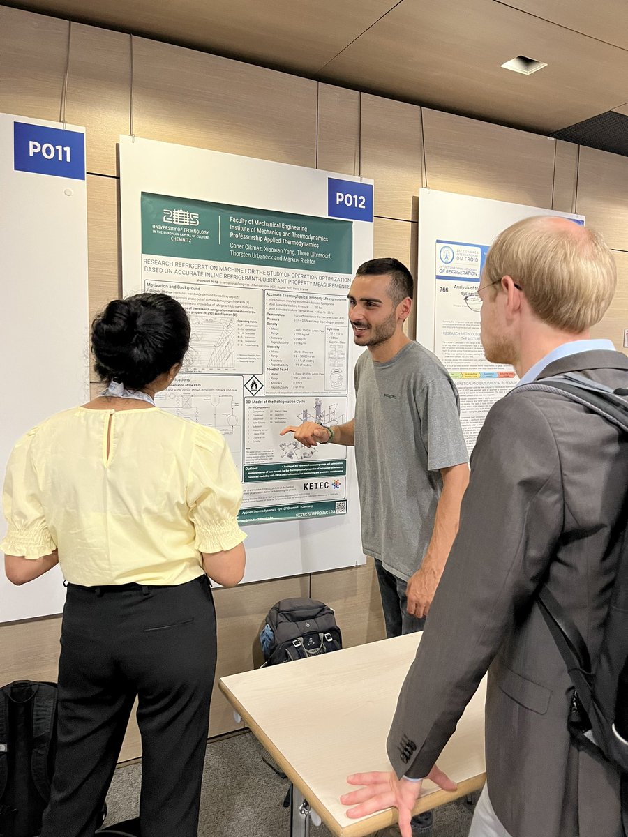 docmjudge's tweet photo. Joining the flagship ❄️ science of cool ❄️ congress @CongressIcr of @IIFIIR in Paris to present newest KETEC research of the thermodynamics group @TUChemnitz. Also meeting much-valued colleagues, e.g., from @ILK_Dresden, @FraunhoferISE and @tudresden_de. #cooling &amp; #heating https://t.co/o5Mqhbco93