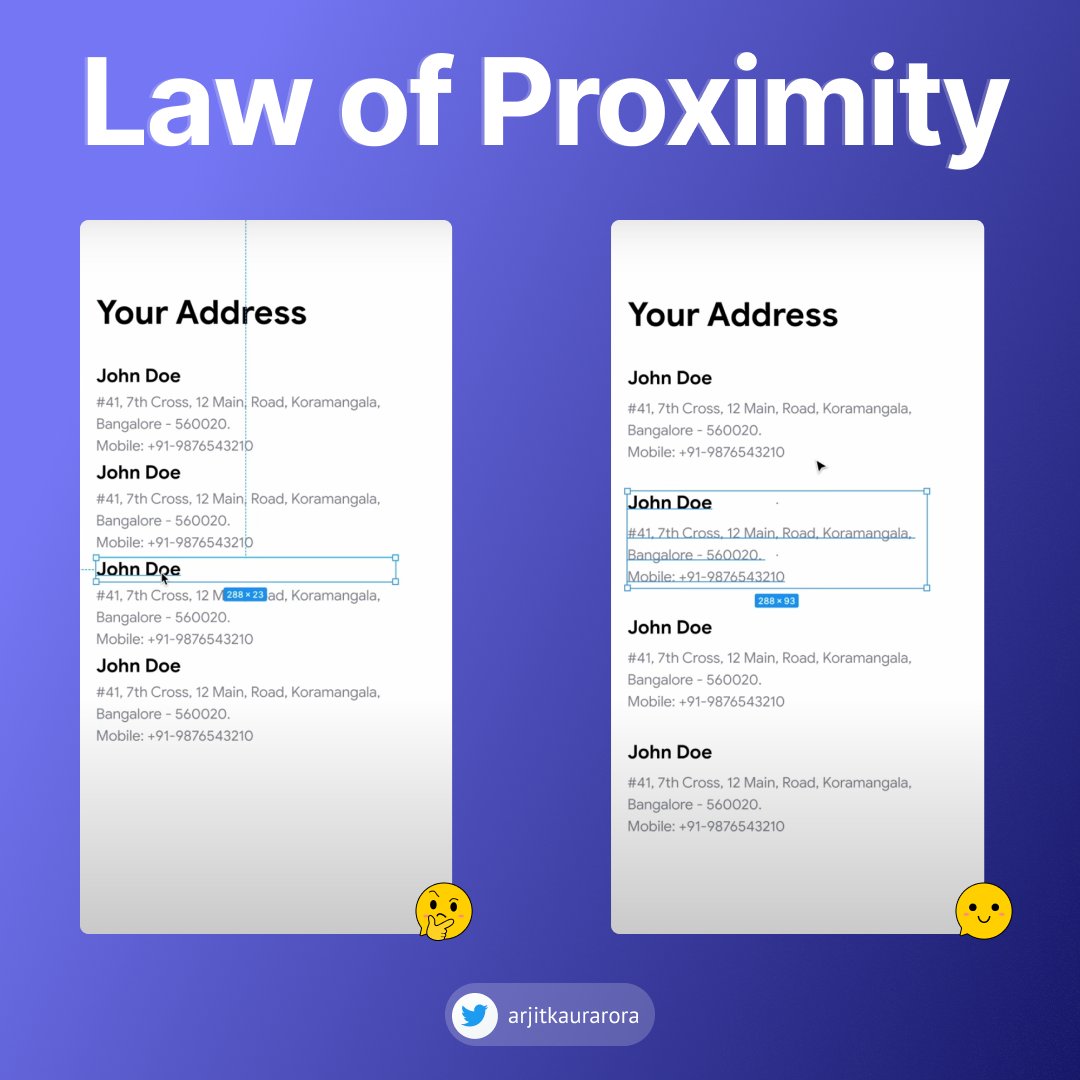 #uxdesign #uxlaws
The Law of Proximity: Things close together appear related.

🧵👇🏼A Thread