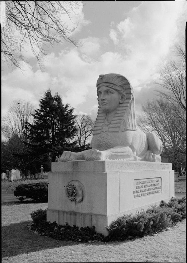 TheBostonIrish's tweet photo. In August, 1872, @MountAuburnCem in #CambridgeMA was busy installing a massive #Sphinx monument to commemorate the #CivilWar. It was sculpted by #Irish immigrants Martin + Joseph Milmore + weighed 25+ tons. #OTD #irishboston #irishheritagetrail
https://t.co/VvF8ehIcj4 https://t.co/DIbhBg933S