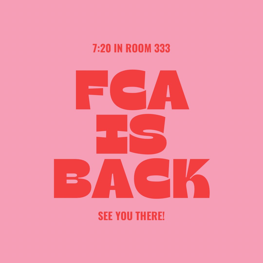 hope to see you tomorrow morning at 7:20 in room 333! there will be donuts and games 🍩😋