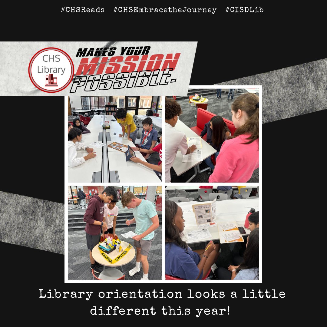 Students on the case🕵️🔦🔎…#CHSReads Library orientation! #CHSEmbracetheJourney #CISDLib <a href="/CoppellHigh/">🏫 Coppell High School 📚</a> <a href="/CISDlib/">Coppell ISD Libraries</a>