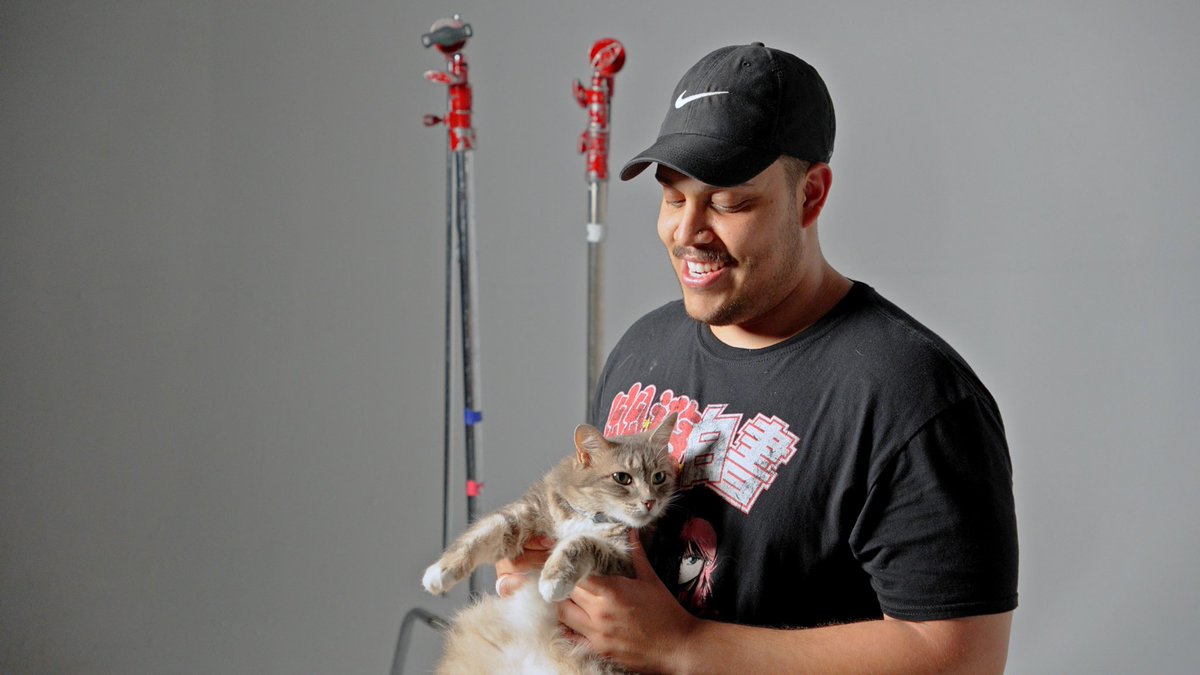 SCSCinema's tweet photo. We were lucky enough to make a new feline friend on while filming a series of testimonials surrounding a new health/fitness product

The Sony Sisters (FX3 &amp; FX30) provided exactly what we needed for this set up and we’re aided by the Aputure light storm 600x pro w/octagon softbox https://t.co/pUXWO9r6hE