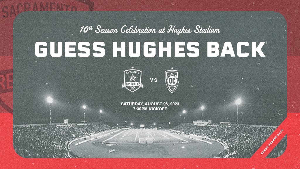 SacSportsCom's tweet photo. Hughes ready for some soccer?! ⚽️⁠
⁠
Sacramento Republic FC is bringing it back to where it all started with a special match at Hughes Stadium to celebrate its 10th anniversary THIS SATURDAY! ⚽️🎉⁠
⁠
Time's running out! 🚨 Be sure to grab tickets at 🔗 https://t.co/WddoEYmfTg https://t.co/EYJGzCCih6