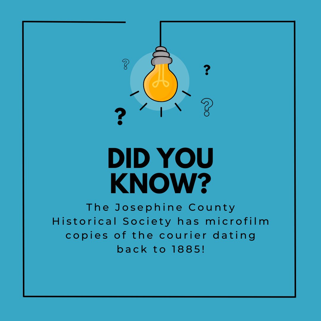 jc_historical's tweet photo. Come on in and check out our microfilm copies of The Courier! $10/day for nonmembers, free for members. #History #Newspaper #Oregon #southernoregon #grantspass #research https://t.co/6sjeU6EeTe