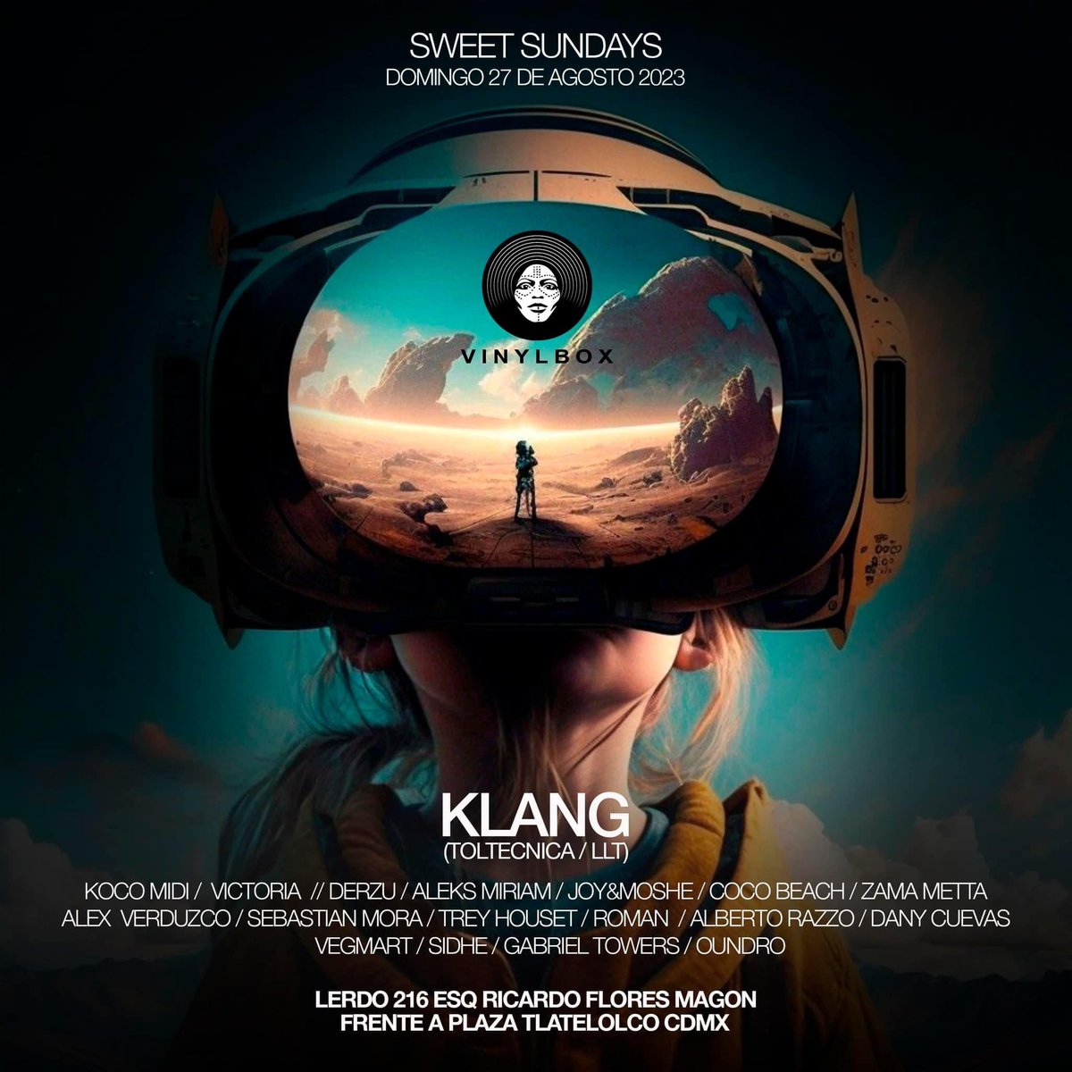 Treyhouset's tweet photo. GENTE NOS VEMOS EL DOMINGO 27 de AGOSTO en DJ Klang ( Toltecnica / LLT ) + Crew Concept Night Sweet Sundays en Vinylbox 🔥🔥🔥 a reventar la noche y compartir cabina con grandes talentos. 🙏🏻😎 #domingo #techno #technomusic #technodj #technoparty #vinylbox https://t.co/ckP50mKX4V