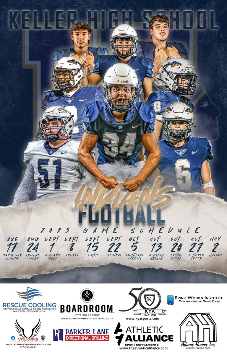 🏈It’s football time in Keller!! 🏈Join us tomorrow night for our first game at home honoring our Seniors 2024! 🎓🏈🎓@kellerindiansfb @KHSIndianNation @KISDAthletics @KISDAthletics