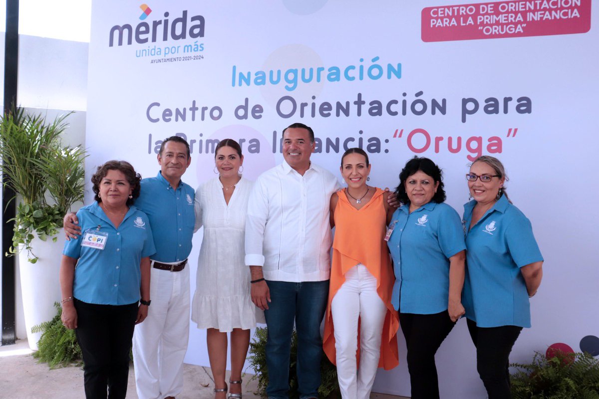 KathiaBolio's tweet photo. Inaugurado el 1er. Centro  de Orientación para la Primera Infancia, COPI “Oruga” ampliando así la atención que el @DIF_Merida brinda a las familias meridanas con servicios especializados de la mano de expertas y expertos, para detectar y atender las necesidades de la niñez en etapa prenatal y hasta los 5 años para promover el correcto desarrollo de sus habilidades. ¡#MéridaUnidaPorMás infancias saludables!

@RenanBarrera y @Diana_CastilloL, los felicito por dar cumplimiento al Pacto por la Primera Infancia. 
@AyuntaMerida