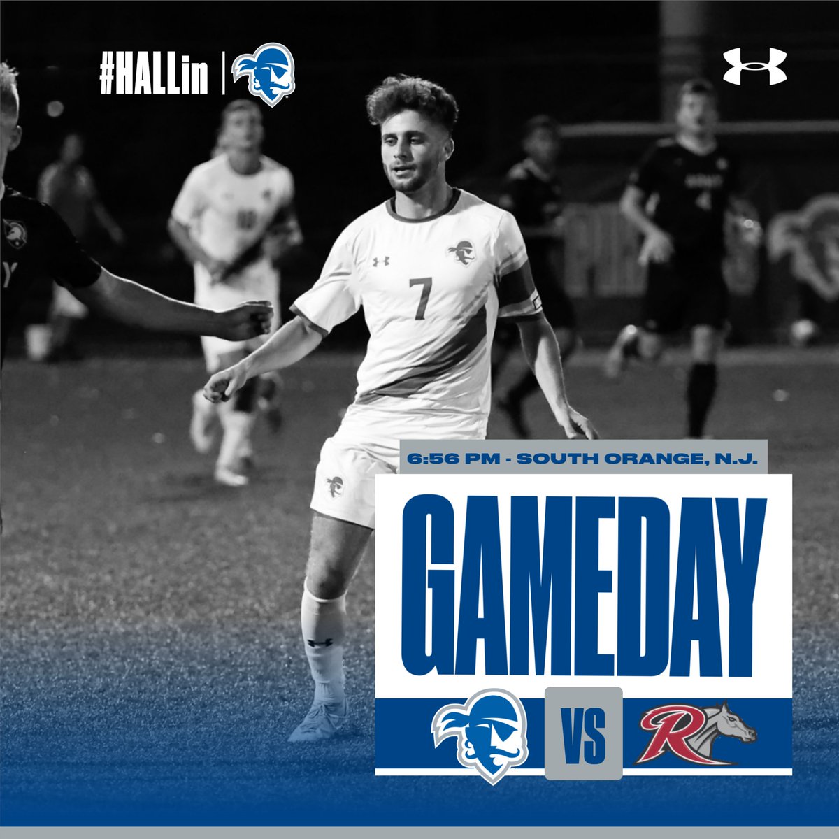 GAMEDAY. HAS. ARRIVED.

🆚Rider
📍South Orange, N.J.
⏰6:56 p.m.
🏟️Owen T. Carroll Field
💻bit.ly/3OFoY60
📊bit.ly/45AcR0U

#HALLin🔵⚪