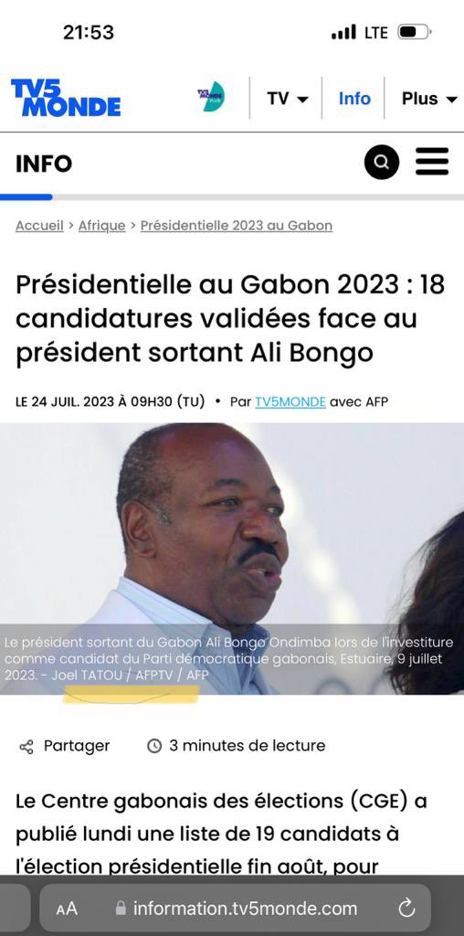 C’est vrai que TV5 monde ne le connaît pas, mais ils utilisent seulement les images de ce monsieur. 
#Joeltatou de tout cœur avec toi.