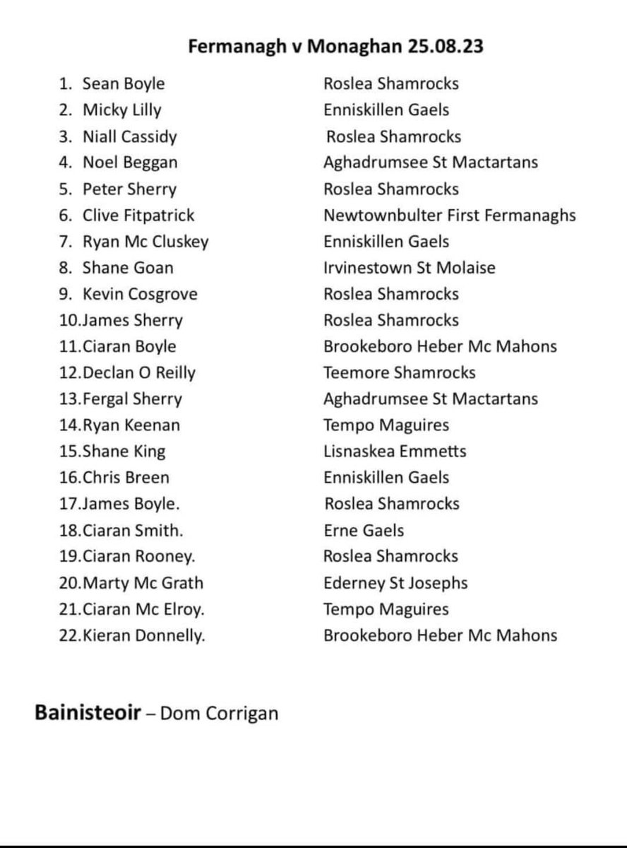 Roslea Shamrocks GFC tweet media