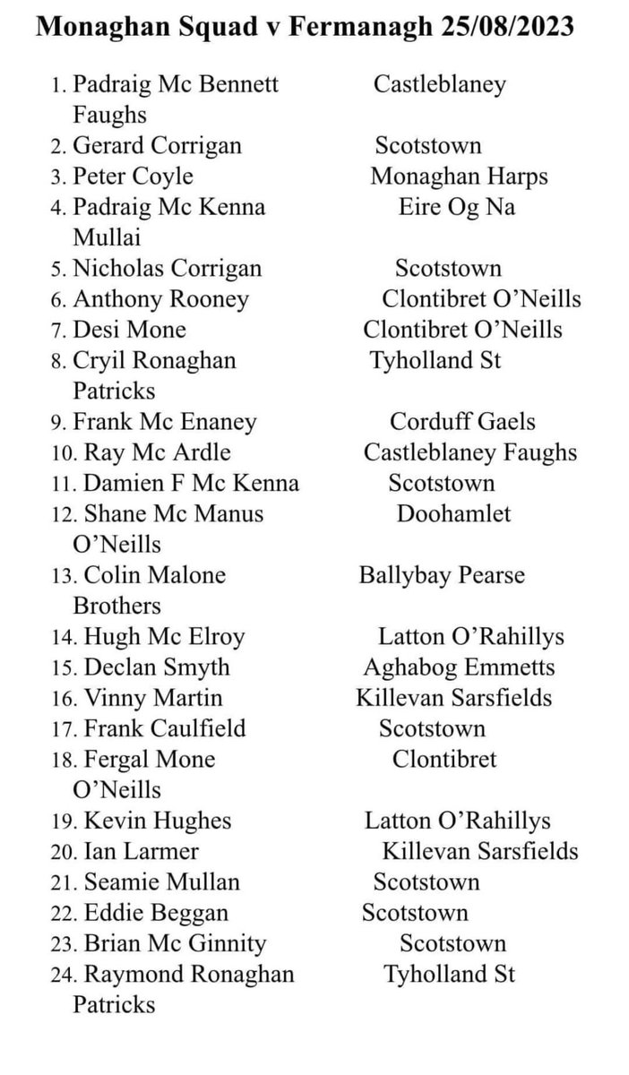 Shamrock Park is the place to be on Friday evening! 🟢🔵
 ⏰8pm 

<a href="/FermanaghGAA/">Fermanagh GAA</a> 
<a href="/monaghangaa/">@monaghangaa</a>