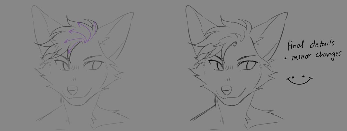 captynz's tweet photo. redid my old head/muzzle tutorial! 

things are still mostly the same (+ honestly there's a lot of intuition at play here, there's a lot more I could go into) this isn't the only way to draw muzzles/faces of course, just how I do it! https://t.co/4daIM8OUE6