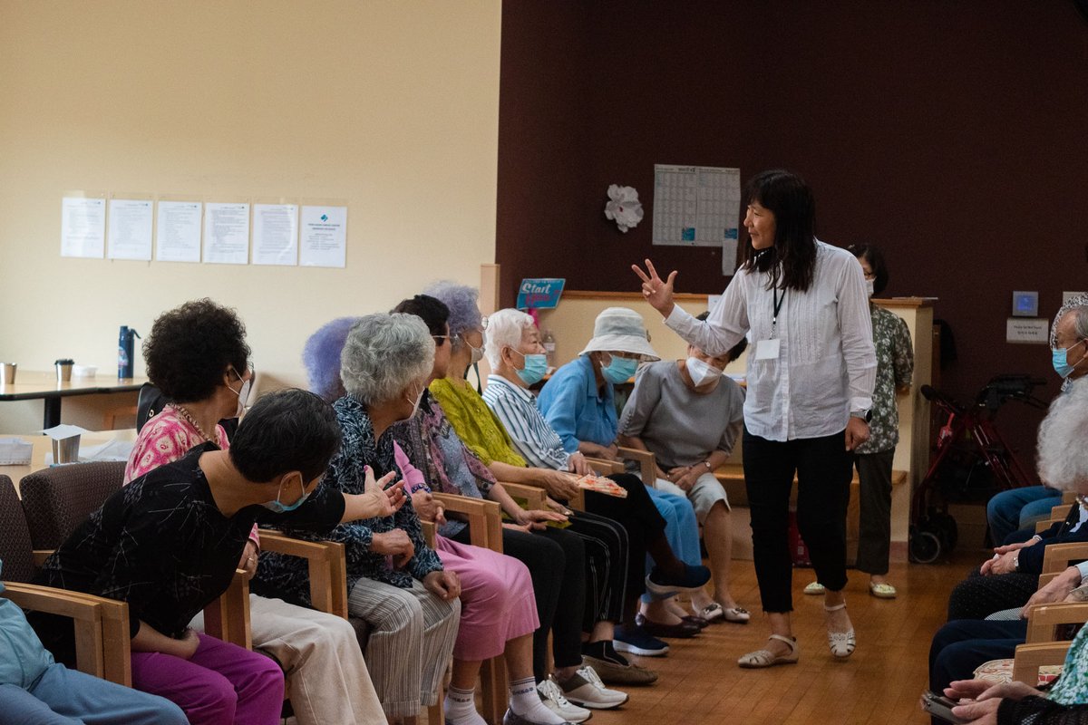 Giant Dice Game is one of Jubilee Center's favorite group activities that involves teamwork and exercise.

The seniors are divided into two groups and need to throw for numbers one to six with all their might. The group with the highest accumulated points win!