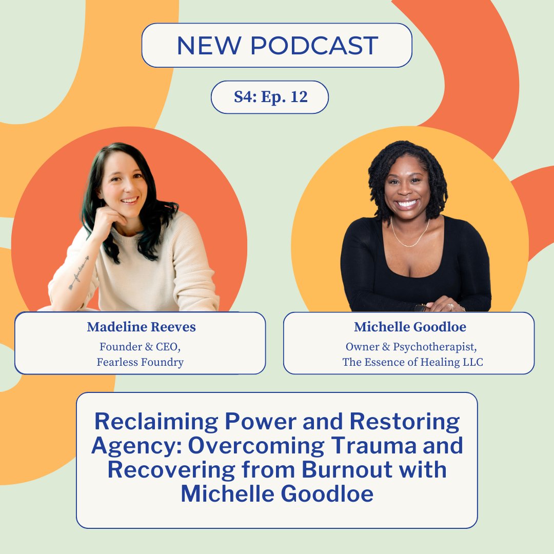 FearlessFoundry's tweet photo. Ready to tackle burnout head-on? Seeking effective strategies for healing and self-care? Our latest Finding Fearless podcast episode has you covered. https://t.co/JGEMWERGRj