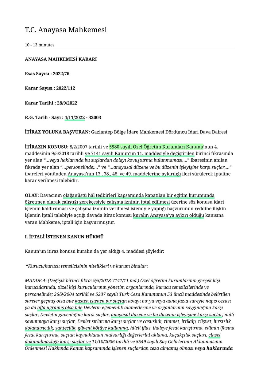 HDemirtasTR's tweet image. Yıllardır Türkiye Cumhuriyeti vatandaşlarının özel sektörde dahi çalışıp rızıklarını temin haklarına saldırı düzenleniyor.
(Roma Statüsü #DeliberateAttack)

Türk anayasasına aykırı.

O kadar ki @AYMBASKANLIGI bile #soykırım kanıtı olan bu suçu tescil etmişti.

Ama zulüm sürüyor.