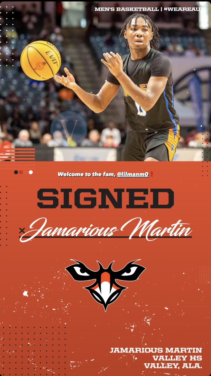 Congratulations Jamarious <a href="/JamariousMarti2/">Jamarious Martin</a> 🟠🔵 <a href="/AUMWarhawksMBB/">🏀AUM Men’s Basketball</a>
