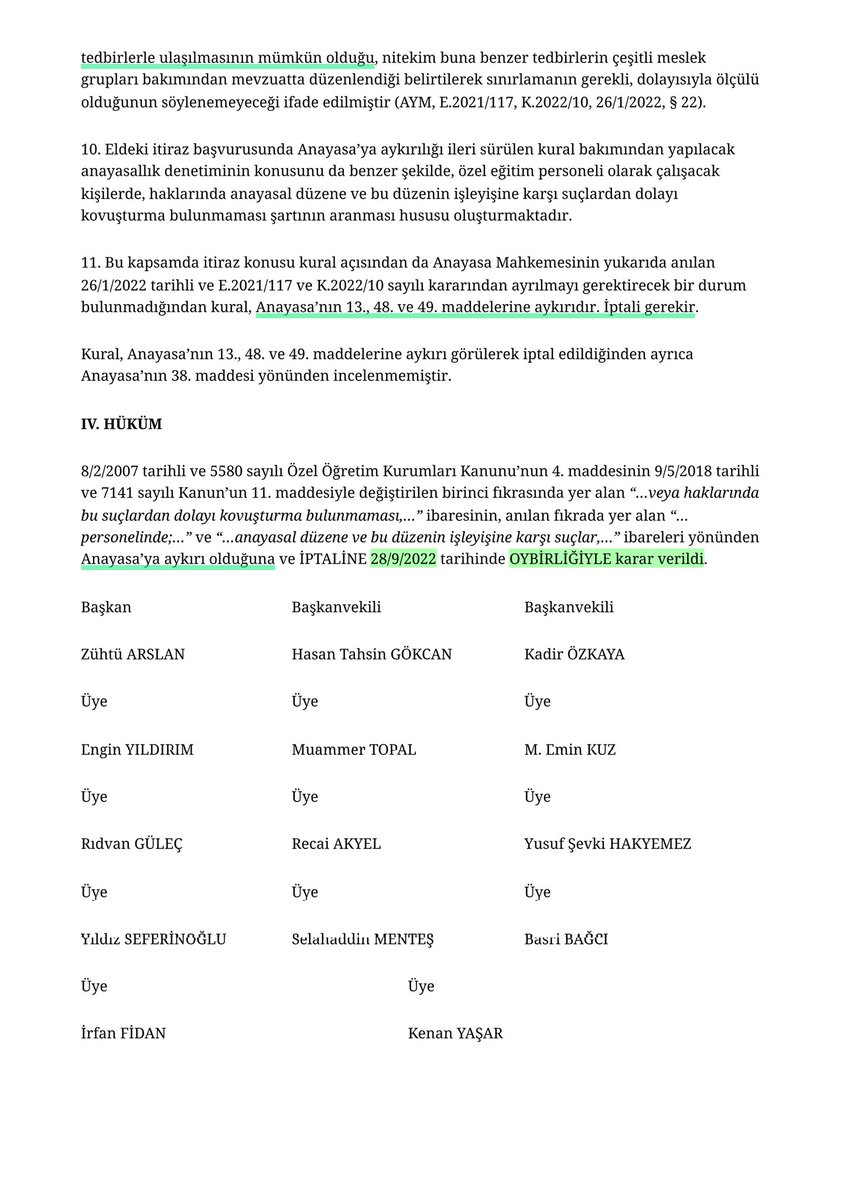 HDemirtasTR's tweet image. Yıllardır Türkiye Cumhuriyeti vatandaşlarının özel sektörde dahi çalışıp rızıklarını temin haklarına saldırı düzenleniyor.
(Roma Statüsü #DeliberateAttack)

Türk anayasasına aykırı.

O kadar ki @AYMBASKANLIGI bile #soykırım kanıtı olan bu suçu tescil etmişti.

Ama zulüm sürüyor.