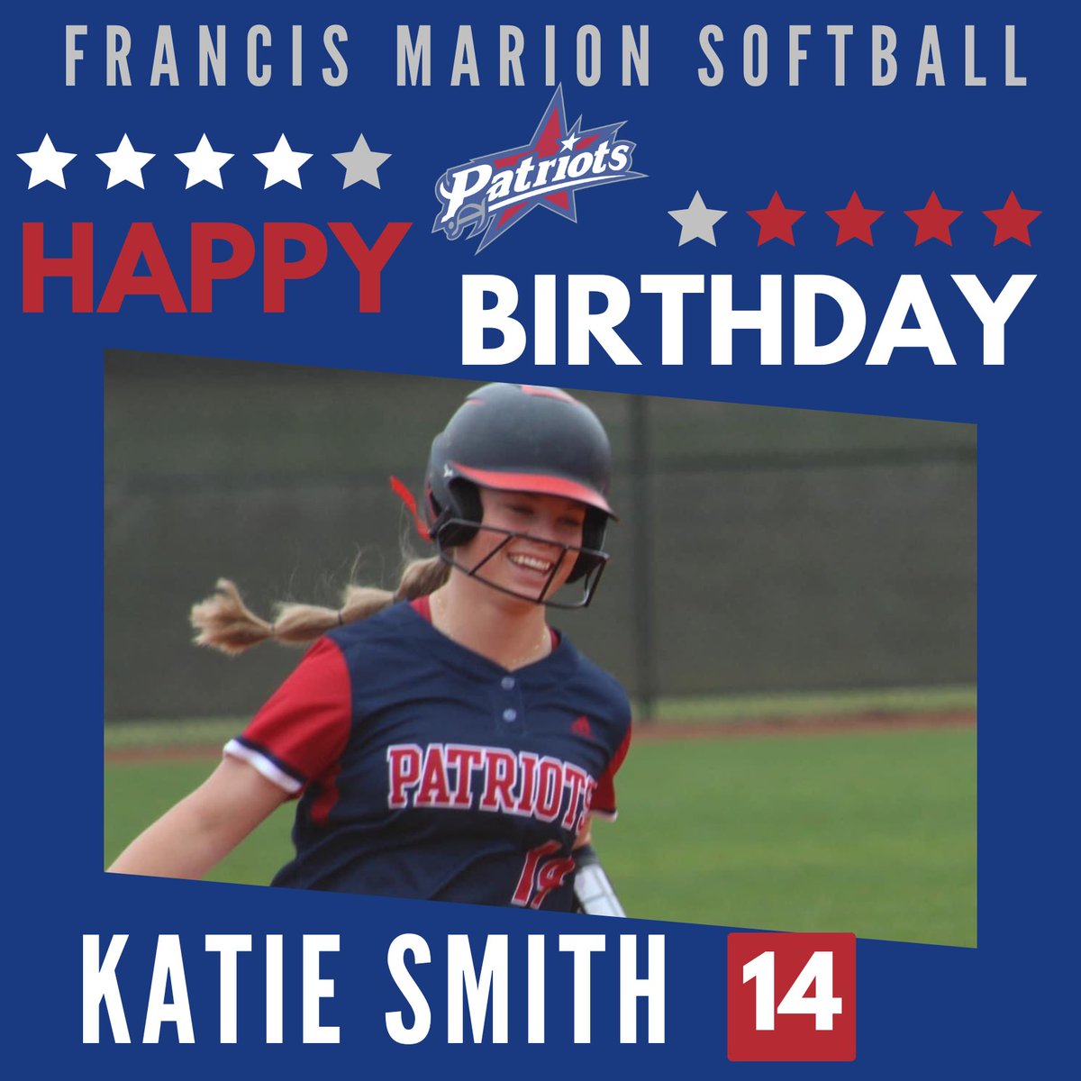 Happy Birthday Katie! 🎉

#️⃣1️⃣4️⃣ Katie Smith
🥎 OF
📍Greenwood, SC
🎓Senior 
📚Early Childhood Education

#SwampEm | #GoPatsGo