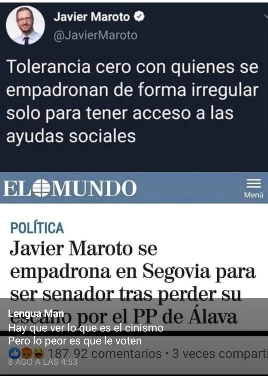 GonzoBeti's tweet photo. Cinismo nivel dios. https://t.co/tQVizEbXM6