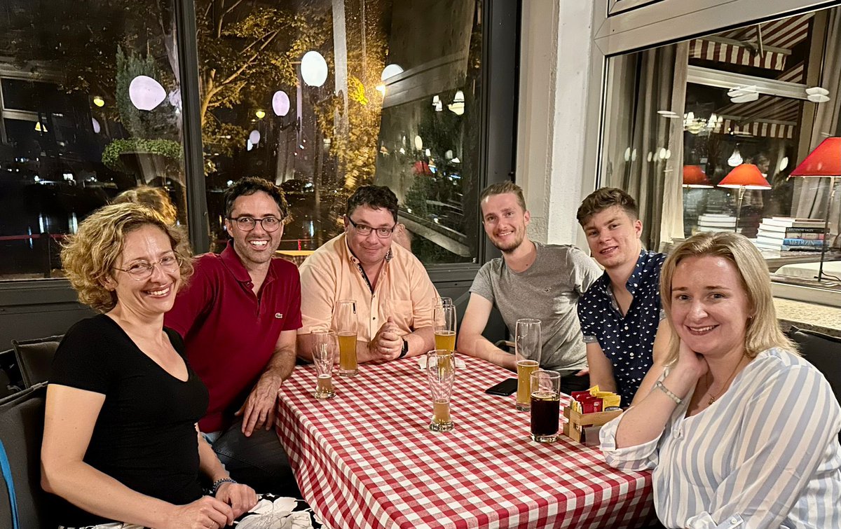 Great end to another fantastic day at <a href="/EurBehavPharm/">Eur Behav Pharm Soc.</a>. It was a pleasure to chair our symposium today with exciting talks by <a href="/e_knapska/">Ewelina Knapska</a> <a href="/LabPapaleo/">Francesco Papaleo</a> &amp; Andrew Holmes. Followed by a lovely evening spent with <a href="/jfcryan/">John F. Cryan</a> <a href="/LarsWilmes/">Lars Wilmes</a> <a href="/SharvinBrendan/">Brendan Sharvin</a> enjoying some local German cuisine.