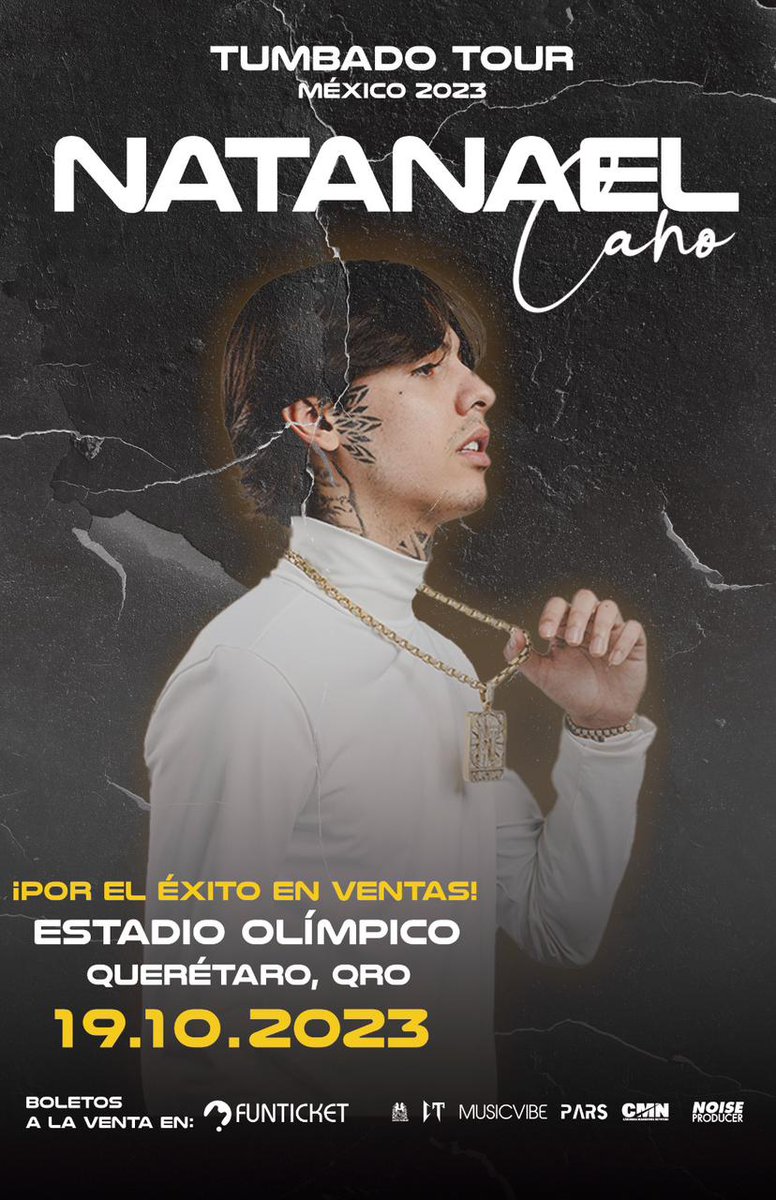 sinfiltroqro's tweet photo. 🎶💥Gracias al éxito en ventas = NATANAEL CANO = cambia de sede al Estadio Olimpico de #Querétaro  

🎟️Venta de Boletos en Funticket 
Tu boleto es válido para este evento ⚡️  Nueva zona general, desde $390 >> https://t.co/3O3lTmDCyQ https://t.co/IKaq06NQBN