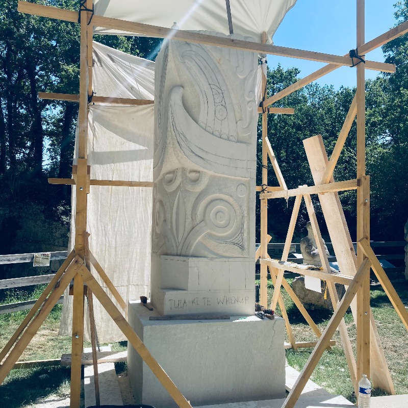 ContemporaryHum's tweet photo. ✧ LES LAPIDIALES, PORT D’ENVAUX ✧

Over the weekend HUM's Director Pauline Autet visited James Webster &amp; Paora Toi Te Rangiuaia (Ngāti Porou) who are both in residency at Les Lapidiales in France, a former stone quarry turned into a sculpture park over twenty years ago.