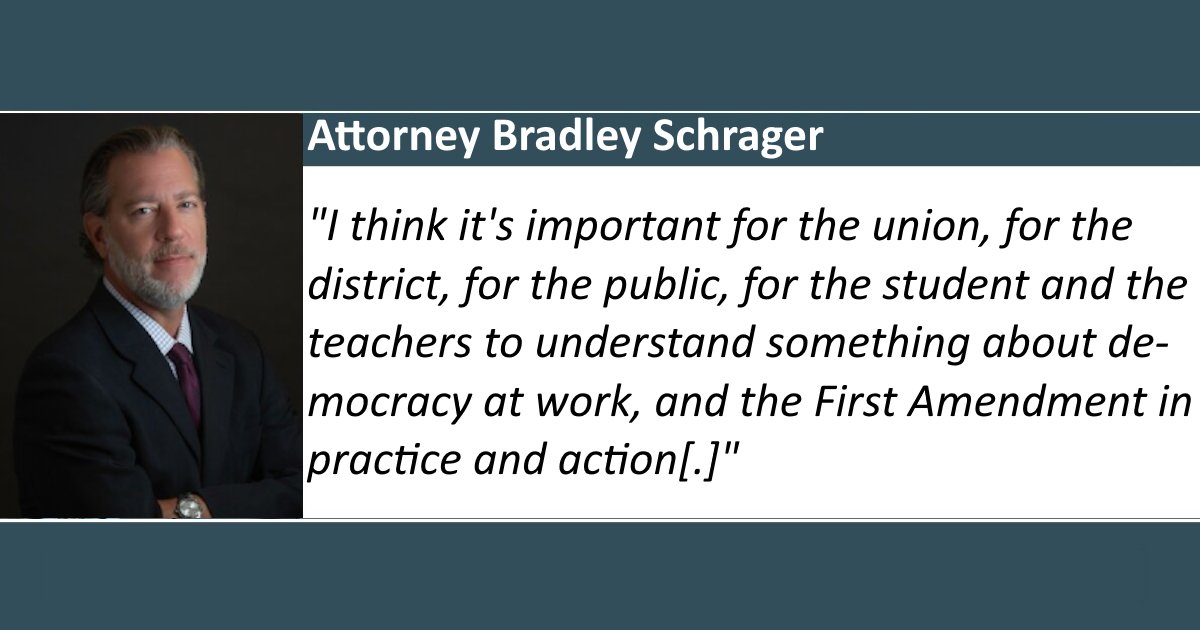 Reporter <a href="/HillaryLVSun/">Hillary Davis</a> of the <a href="/LasVegasSun/">Las Vegas Sun</a> elaborates on Judge Jessica Peterson’s declination to issue injunction in dispute between teachers and the <a href="/ClarkCountySch/">CCSD</a>. The @CCEANV's lawyer, @BradleySchrager, pointed out that free speech rights were at issue.