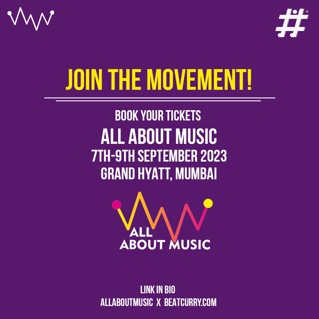 beatcurrydotcom's tweet photo. @allaboutmusicin stands as a distinguished B2B conference uniting creators, experts, and vital stakeholders within the Indian music industry, towards shaping the collective future of the industry.

GET YOUR TIX
7th-9th September 2023
Grand Hyatt, Mumbai 
https://t.co/C4zjxLiOt1 https://t.co/DWpCee5NHL