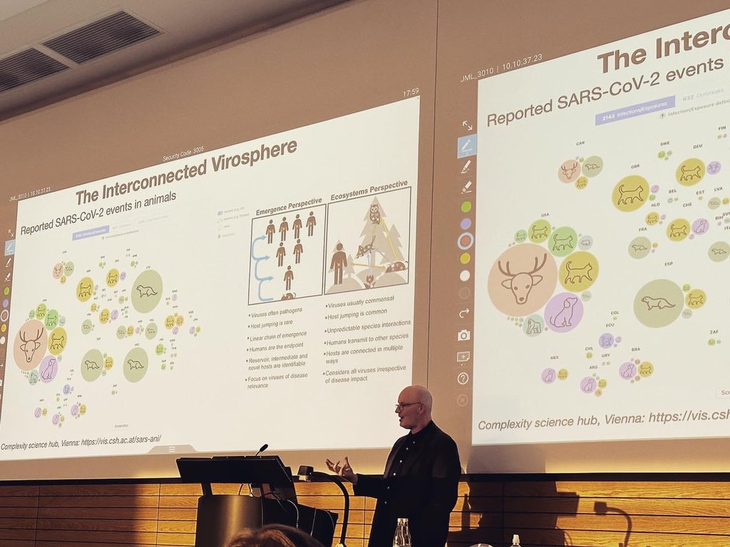 Mittenavoig's tweet photo. Fascinating and inspiring talks by Professors Edward Holmes &amp; Marion Koopmans at #VEME2023 focusing on tracking &amp; preventing Infectious Diseases! #VEME2023 @MarionKoopmans @edwardcholmes https://t.co/NIQyrdxu1q