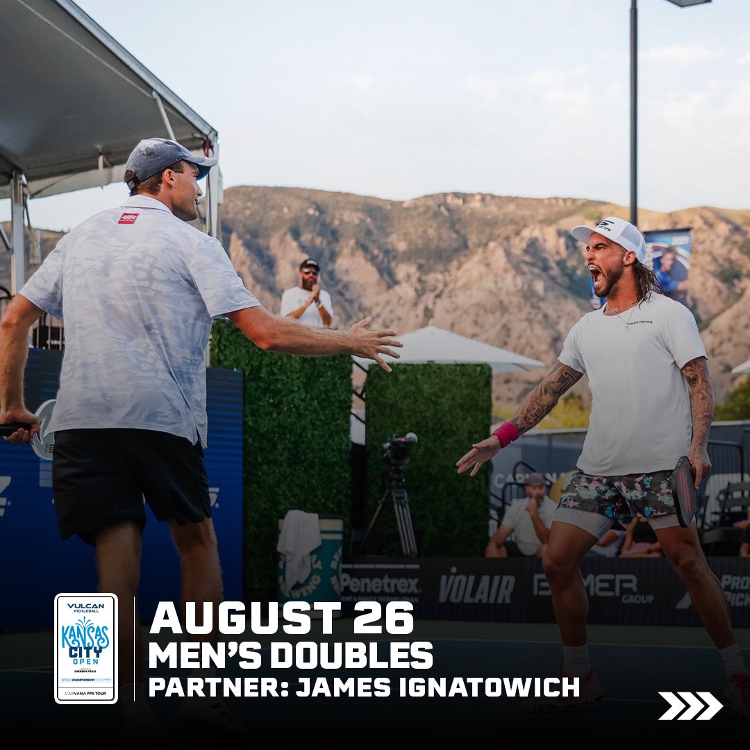 TysonMcGuffin's tweet photo. Let’s run it back in KC 😤 #pickleball https://t.co/obeItP21kX