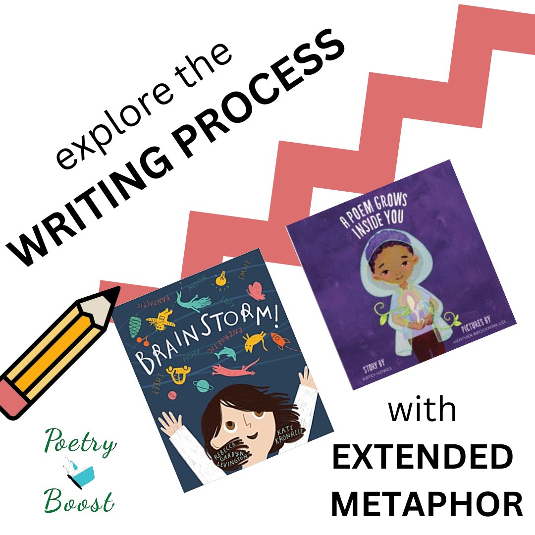 New poetryboost.com lesson for a new school year: Help Ss understand the #writing process with extended metaphor #poems. Using mentor texts by @Kateywrites / @heathertbl and @WriterRebeccaGL / @kate_kronreif #PoetryforAll