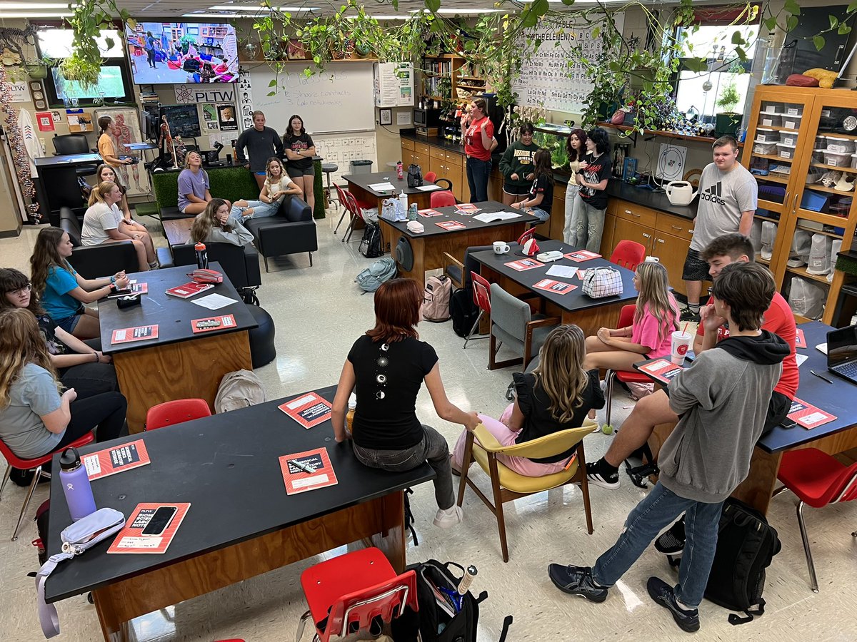 Snap is the name of the game!? Props to two sophomores that led a super engaging game on the second day of school. It helped build a fun, curious, and interactive classroom environment. <a href="/PLTWorg/">Project Lead The Way</a> <a href="/wpzizzers/">West Plains School District</a>