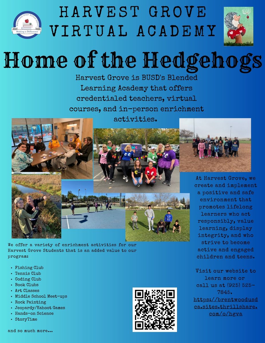 HarvestGroveVA's tweet image. #wearebusd #weareharvestgrove #independentstudy