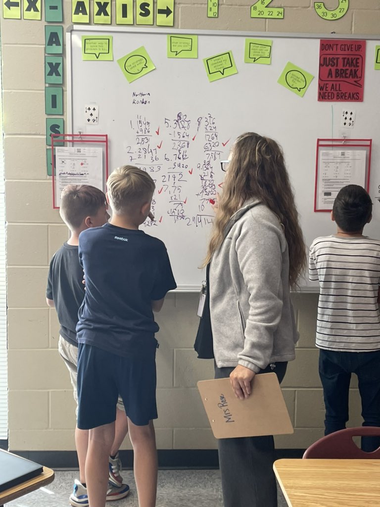 mrsmatthewsGUE's tweet photo. Have you read the research on vertical math? So proud of my teachers for researching and finding new ways to make our learning count at GUE!! #blessedprincipal #math #groveupper #verticalmath https://t.co/fYTctW5A2r