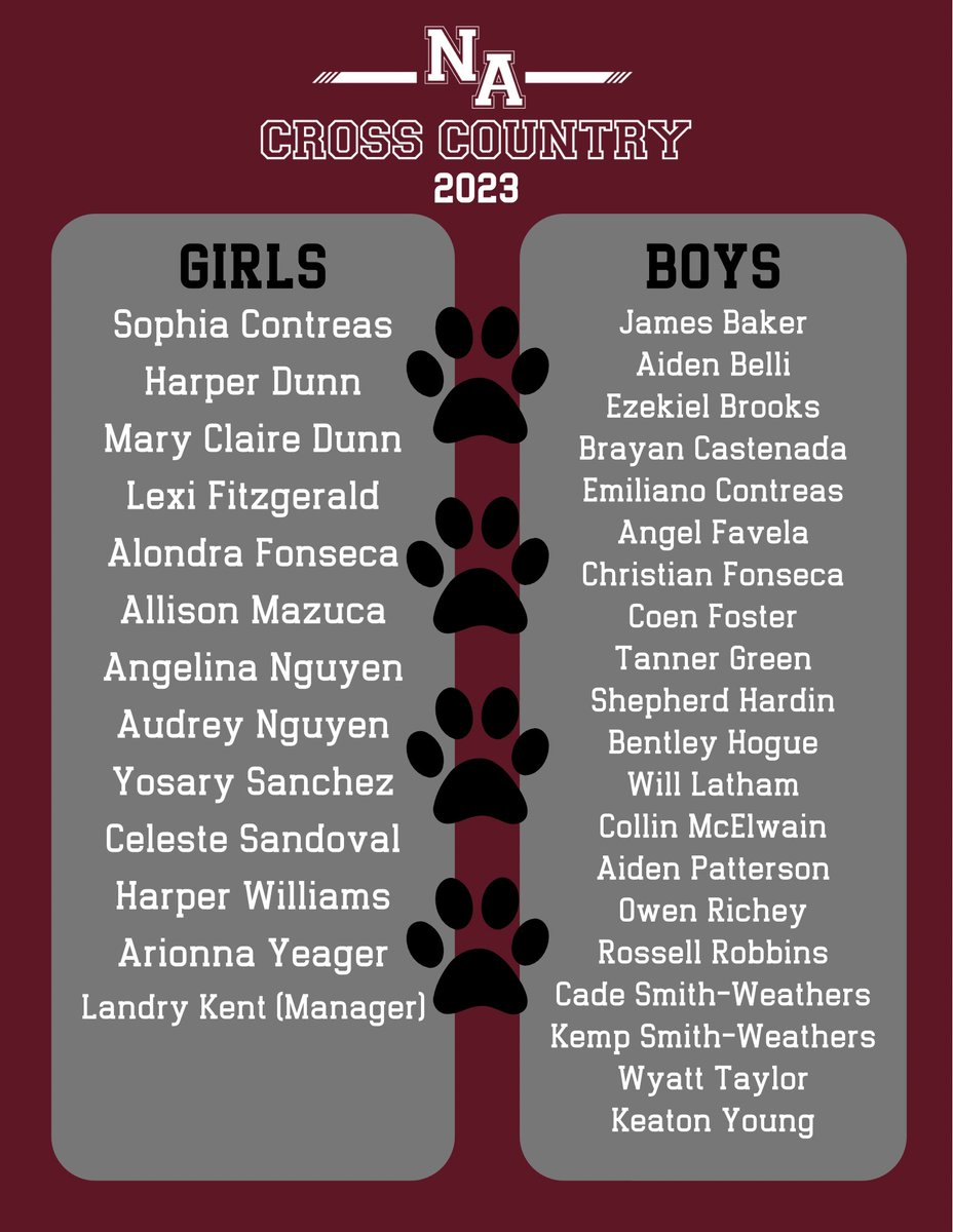 With the first race coming, here is our 2023 XC Roster #PureGuts #EyesUp #MilesToGoBeforeWeSleep