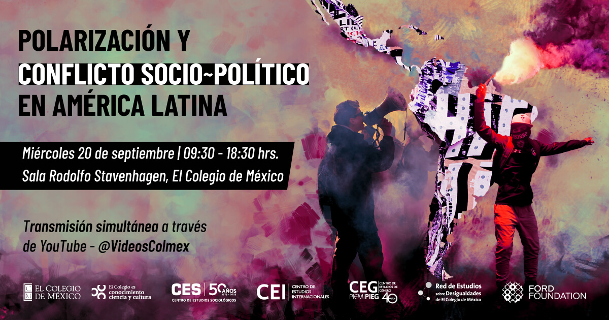 No te pierdas el seminario:
"Polarización y conflicto socio-político en América Latina"

📆Miércoles 20 de septiembre | 09:30 a 18:00 hrs. | Sala Rodolfo Stavenhagen de <a href="/elcolmex/">El Colegio de México</a> 

Consulta el programa completo 🔎 agenda.colmex.mx/Actividad/3459…
