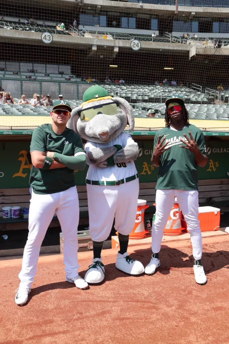 Ryan Noda, Stomper, and Lawrence Butler wearing sunglasses