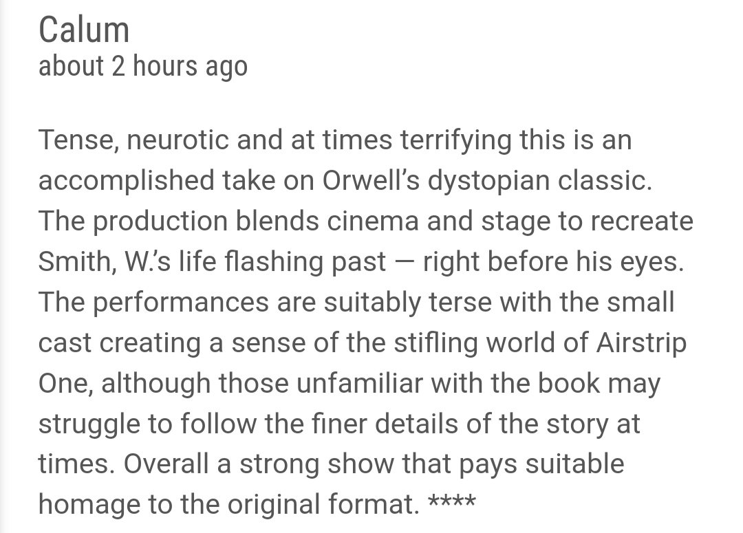 1984theshow tweet media