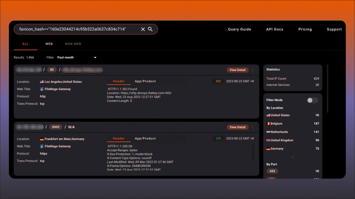 🚨Alert🚨 CVE-2023-39026 #FileMage Gateway Directory Traversal(#LFI) Vulnerability

🧷hunter.how/list?searchVal…

👇👇👇
Shodan http.favicon.hash:'-209293751'
FOFA icon_hash='-209293751'

In-depth Analysis 🌻🌻🌻raindayzz.com/technicalblog/…
#infosec #infosys #infosecurity