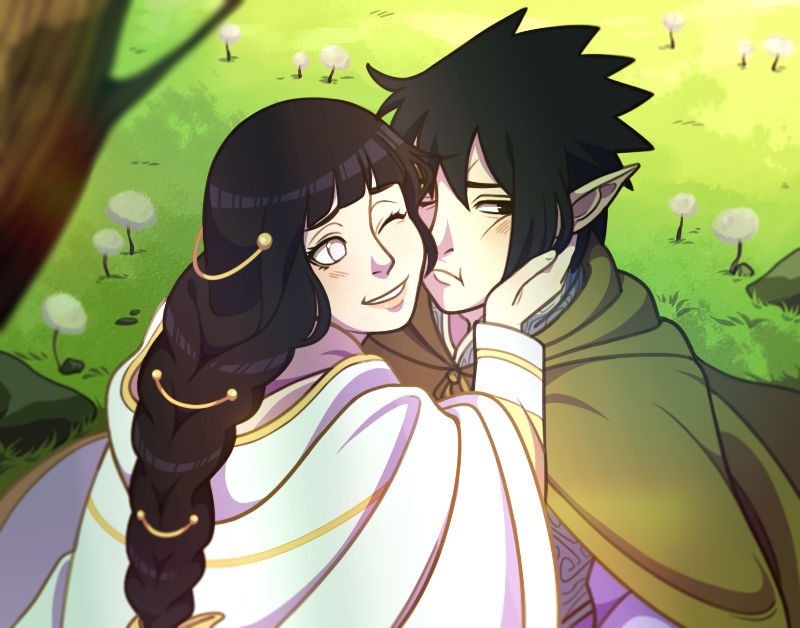 #sasuhina AU. ☺️❤️‍🩹

Siempre quise hacer un dibujo sobre esta temática en la que Sasuke es un Elfo y Hinata una sacerdotisa.
#narutofanart