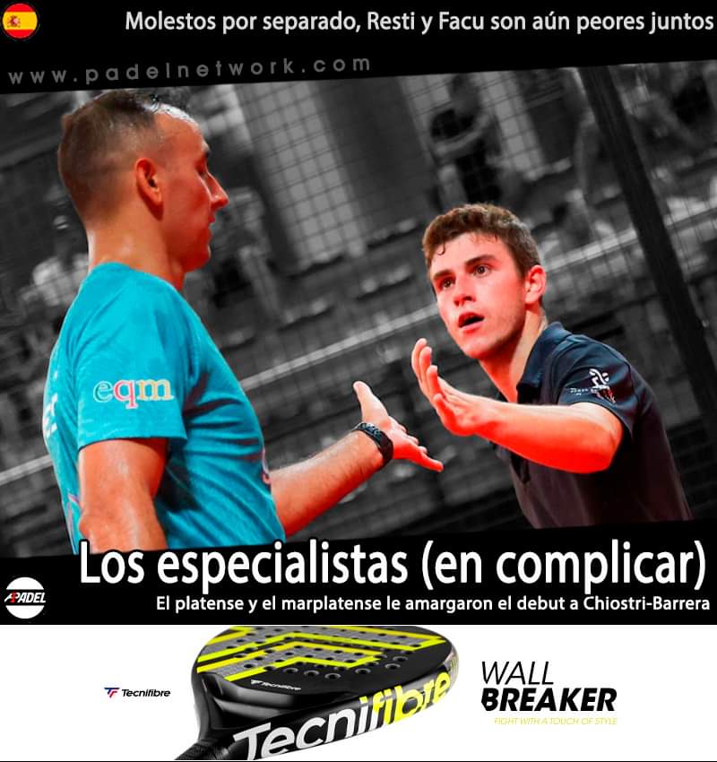 Restivo y Facu Domínguez son especialistas en complicar la vida de los demás. Y si encima se juntan, pueden termimar amargando a unos Barrera-Chiostri siempre favoritos pero aún sin rumbo. Los locales Jofre-Córdoba: debut soñado ante Cristian-Lijó,  padelnetwork.com/a1padel/2023/a…