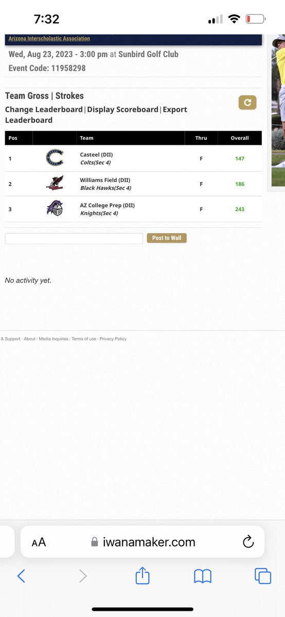 Great start to the season! Next up, Brophy Rodeo at Grayhawk! Let’s go!!!!!!!!