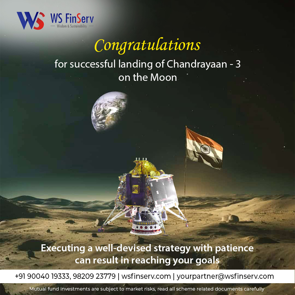 Executing a well-devised strategy with patience can result in reaching your goals.

#wsfinserv #PatiencePaysOff #SpaceAchievements #MoonMysteries #ChandrayaanJourney