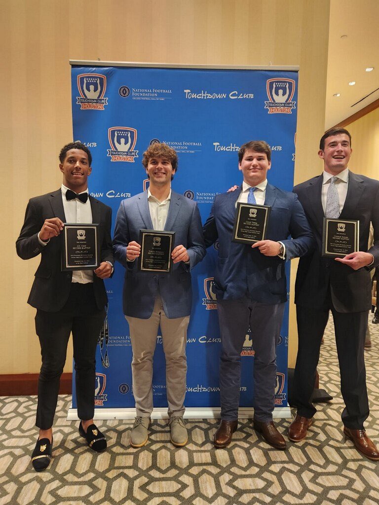 Beck Brydon (@coachbrydon) on Twitter photo Loved celebrating these Seniors at <a href="/HoustonTDClub/">Houston TD Club</a> Kickoff Dinner this evening. Well deserved. <a href="/SBS_Athletics/">SecondBaptistSchoolAthletics</a> <a href="/SBS_Houston/">SecondBaptistSchool</a> <a href="/CharlieShears4/">Charlie Shears (6'7, 235 lbs)</a> <a href="/jdcrisp_sports/">JD Crisp</a> <a href="/turnermurdock5/">Turner Murdock</a> <a href="/Chase_Tepper/">Chase Tepper</a> Loved celebrating these Seniors at <a href="/HoustonTDClub/">Houston TD Club</a> Kickoff Dinner this evening. Well deserved. <a href="/SBS_Athletics/">SecondBaptistSchoolAthletics</a> <a href="/SBS_Houston/">SecondBaptistSchool</a> <a href="/CharlieShears4/">Charlie Shears (6'7, 235 lbs)</a> <a href="/jdcrisp_sports/">JD Crisp</a> <a href="/turnermurdock5/">Turner Murdock</a> <a href="/Chase_Tepper/">Chase Tepper</a>