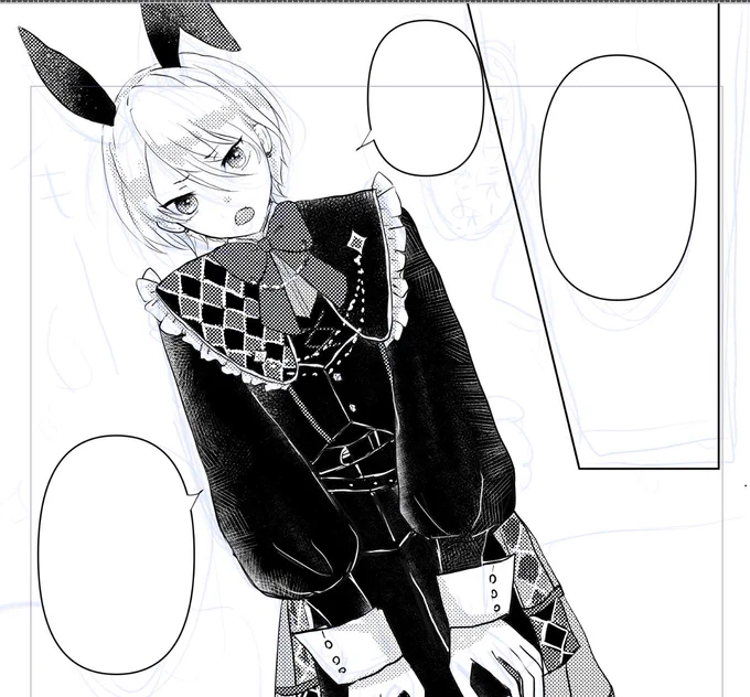 作業絵ばかりで申し訳ないですがバニあぃらたくさん描ける幸せよ… 