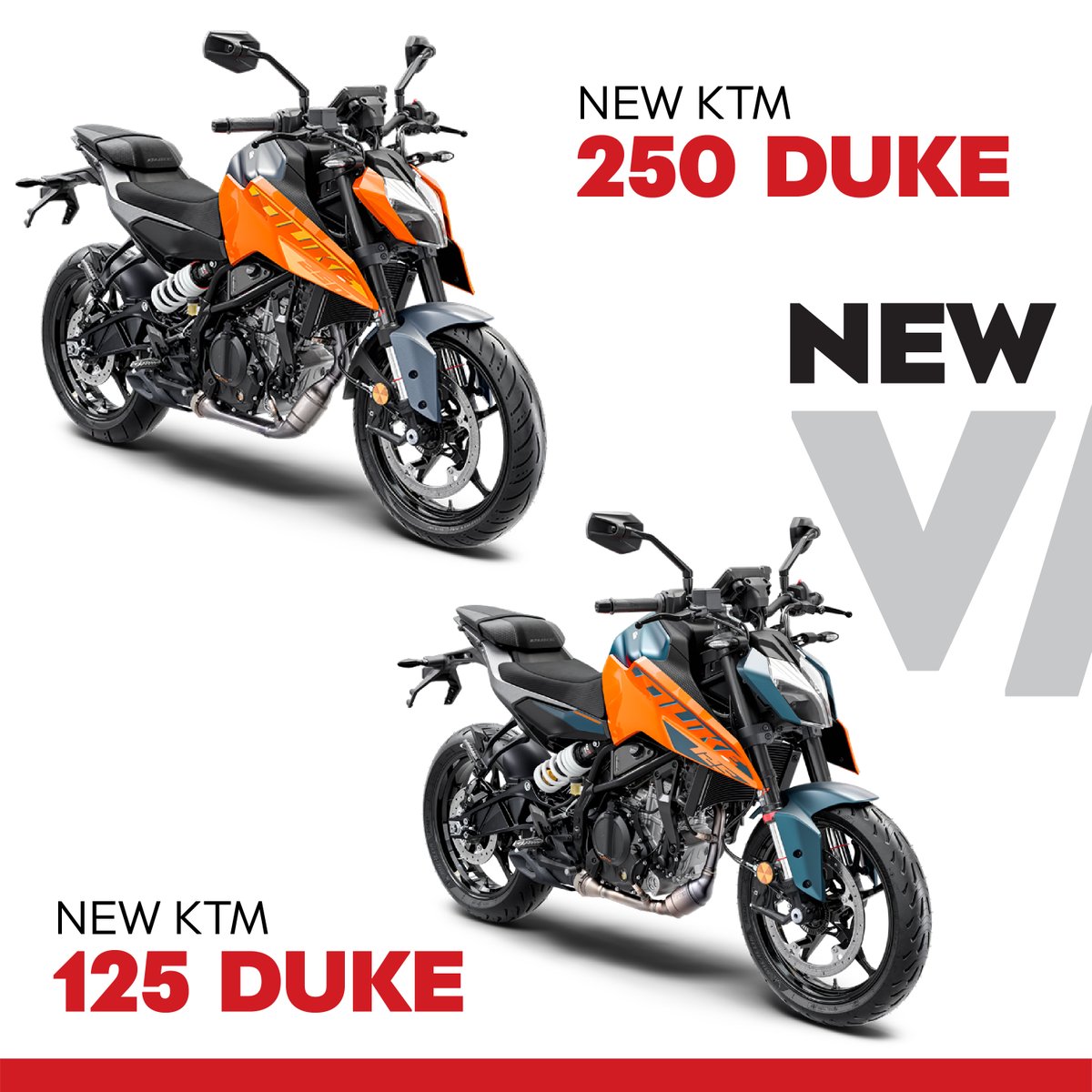 odmag's tweet photo. #SpecComparison We compare the all new MY2024 KTM Duke's [390-250-125] Vs the existing Duke [390-250-125] https://t.co/c3Jrgx1zLB