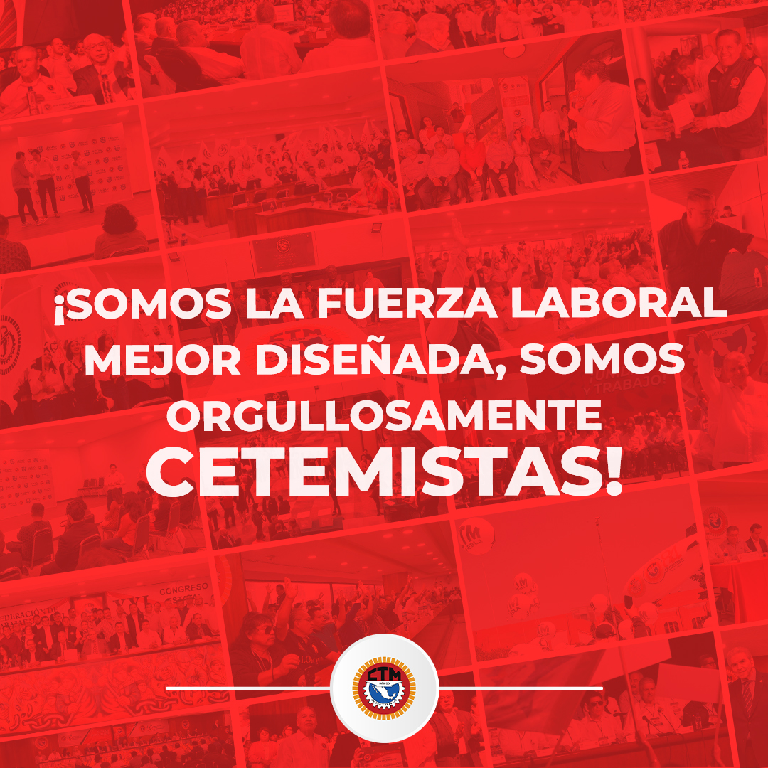 CTM_MX's tweet photo. 🌟 Cada logro, cada capacitación, cada nueva conquista laboral ganada, cada sonrisa...Todo lo que hemos construido juntos las y los trabajadores de México es motivo para sentirse ¡orgullosamente cetemistas! 👷‍♂️👩‍🔧 https://t.co/Z9FAFWsxYW