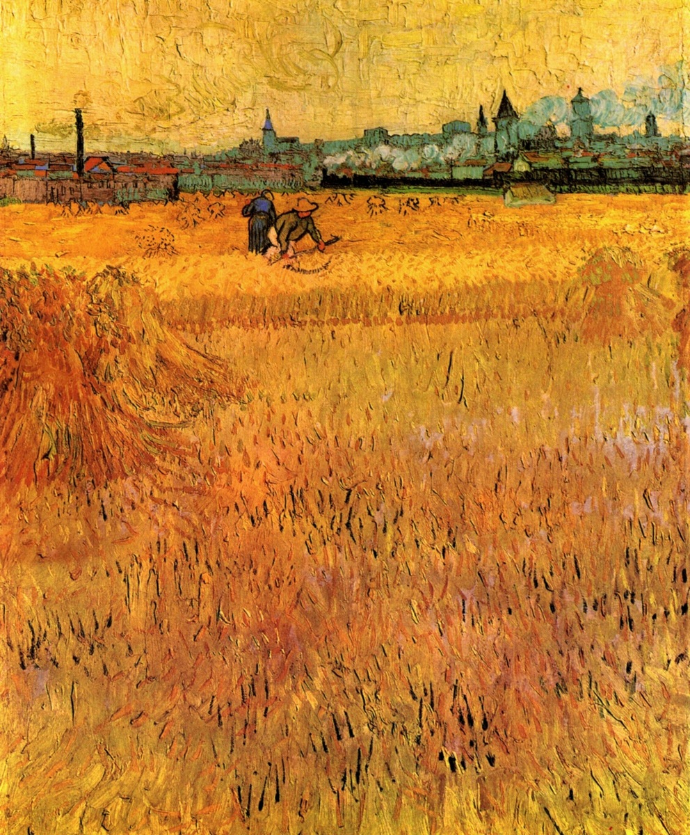 Arles View from the Wheat Fields, 1888 wikiart.org/en/vincent-van…